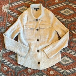 Women's Beige Sweater Jacket
